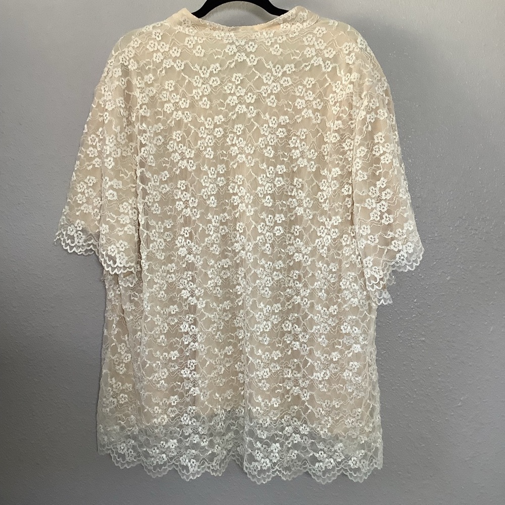 Lane Bryant Cream Lace Blouse - Picture 5 of 5